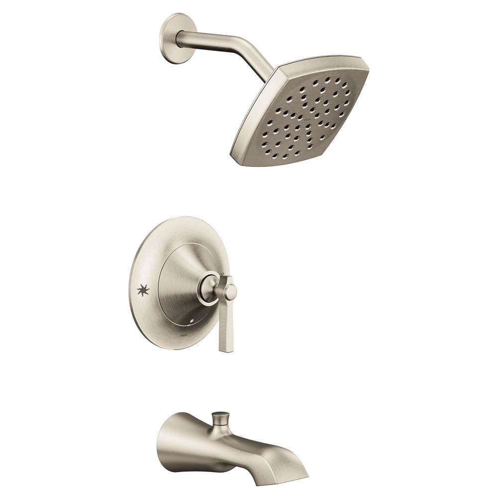 Moen Flara Posi-Temp Rain Shower 1-Handle Tub and Shower Faucet Trim Kit in Chrome (Valve Sold Separately)