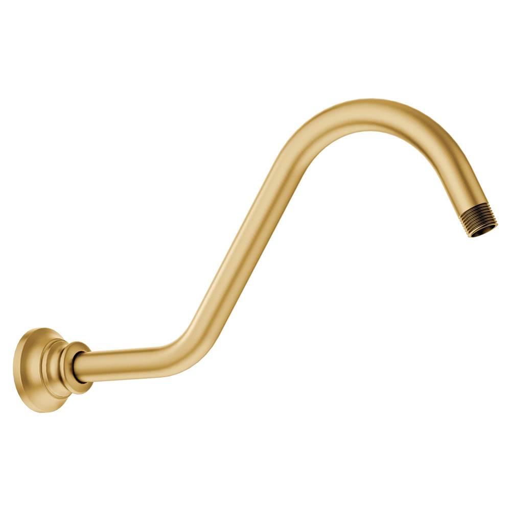 Moen Waterhill 14-Inch Replacement Extension Curved Shower Arm, Brushed Gold