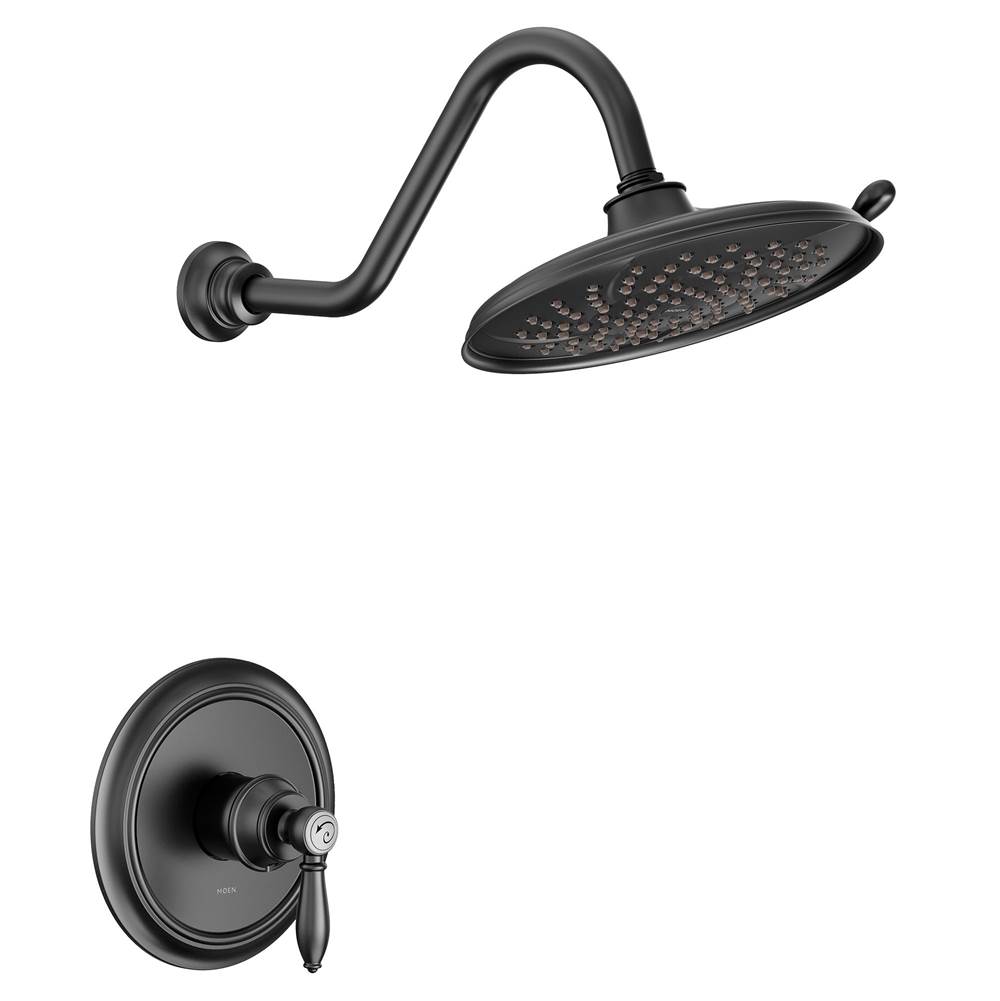 Moen Weymouth M-CORE 2-Series Eco Performance 1-Handle Shower Trim Kit in Matte Black (Valve Sold Separately)