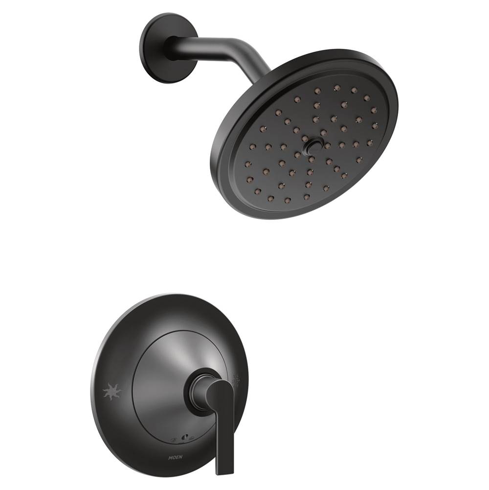 Moen Doux Single-Handle Posi-Temp Shower Faucet Trim Kit in Matte Black (Valve Sold Separately)