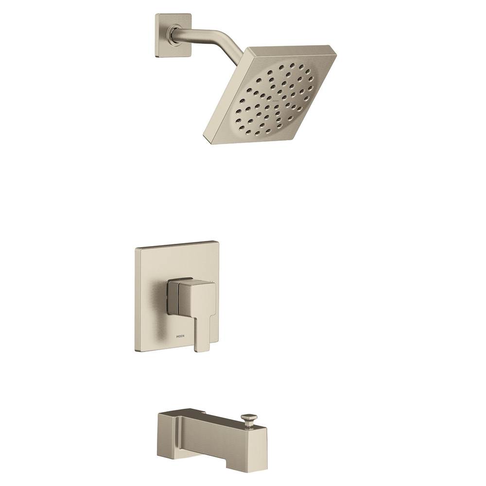 Moen 90 Degree M-CORE 2-Series Eco Performance 1-Handle Tub and Shower Trim Kit in Brushed Nickel (Valve Sold Separately)
