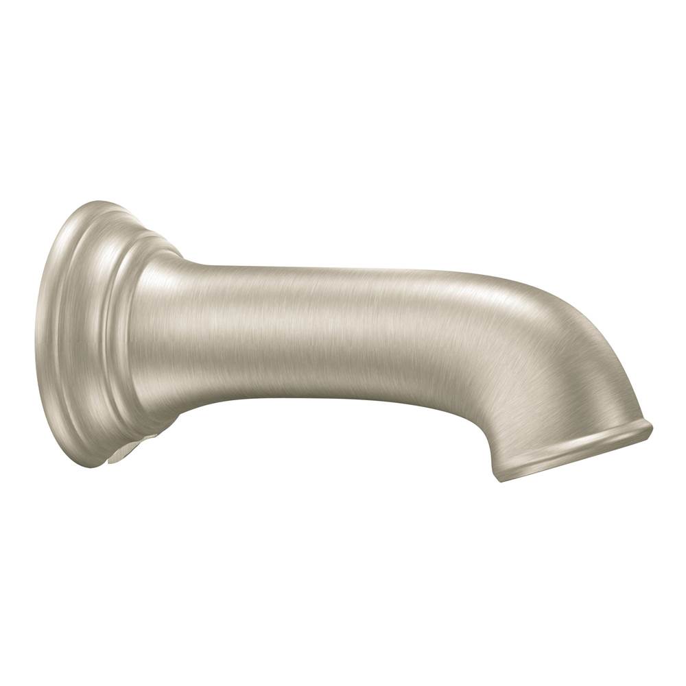 Moen Replacement 7.25-Inch Nondiverter Tub Spout, Brushed Nickel