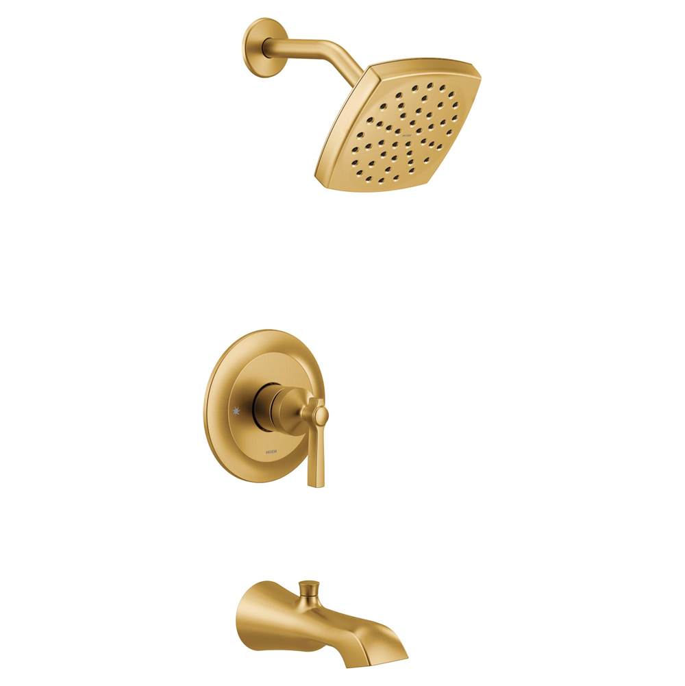 Moen Flara M-CORE 3-Series 1-Handle Tub and Shower Trim Kit in Brushed Gold (Valve Sold Separately)