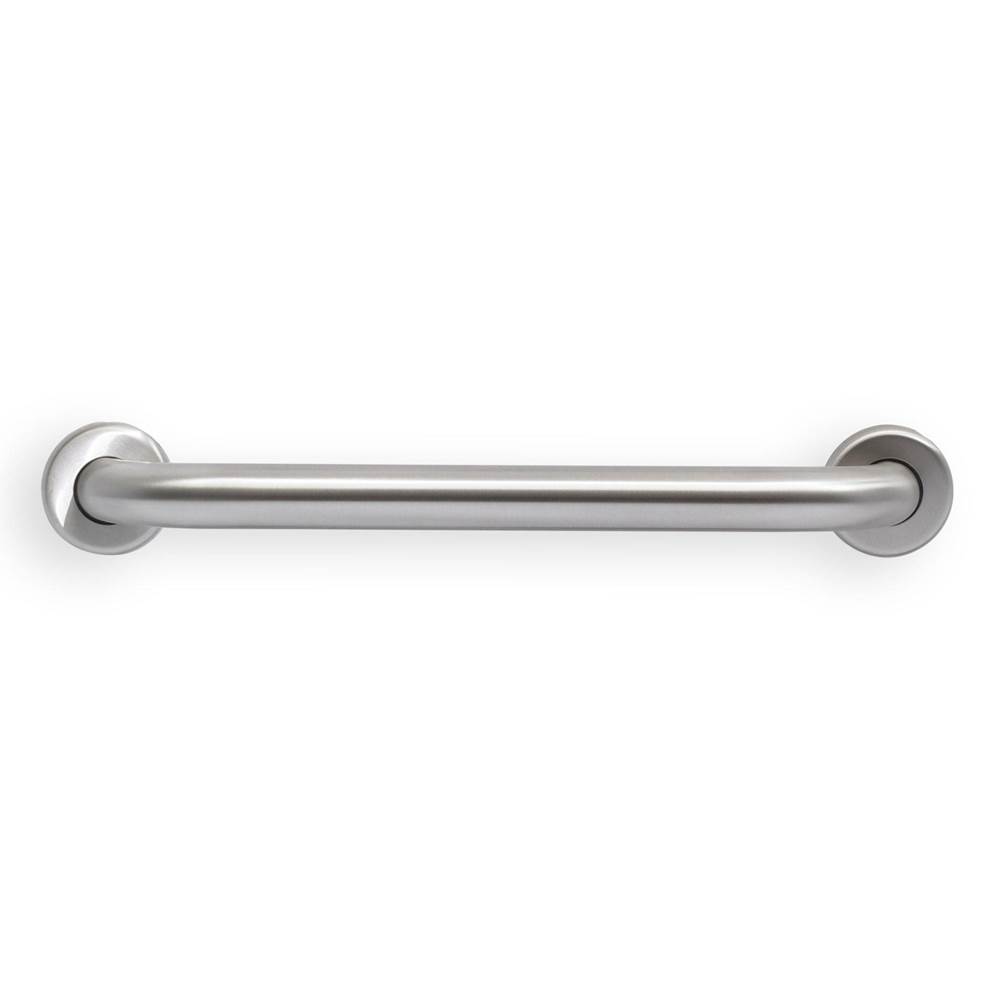Mustee And Sons Grab Bar, 18'' L, 1.5'', Smooth, Stainless Steel