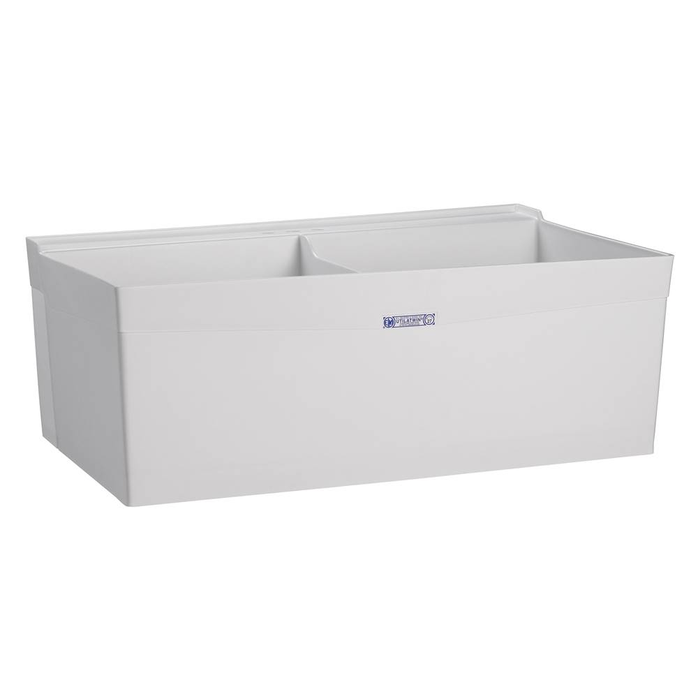 Mustee And Sons Utilatwin Double Tub, Wall Mount