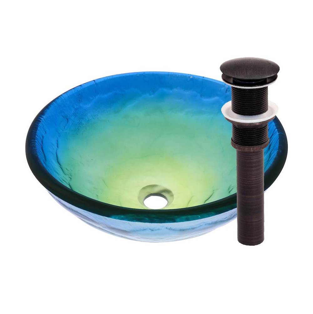 Novatto Novatto MARE Glass Vessel Bathroom Sink Set, Oil Rubbed Bronze
