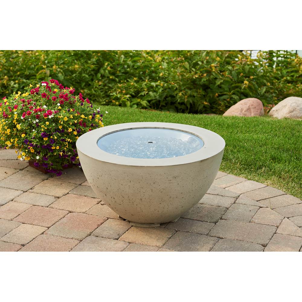 The Outdoor Greatroom 20'' Round Grey Tempered Glass Burner Cover