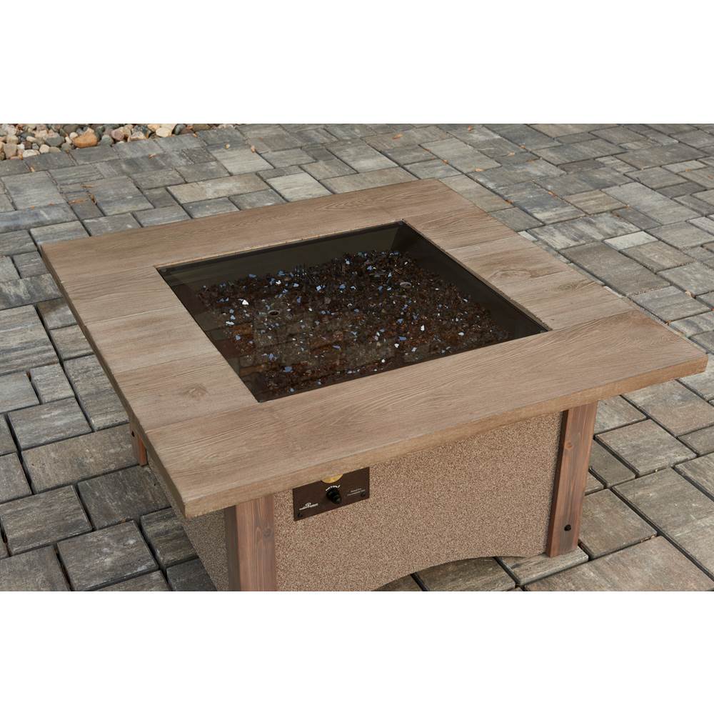 The Outdoor Greatroom 24'' X 24'' Square Grey Tempered Glass Burner Cover