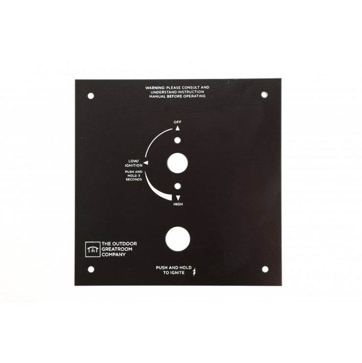 The Outdoor Greatroom 6.375'' x 6.375'' Square Control Panel for Crystal Fire Plus Gas Burners