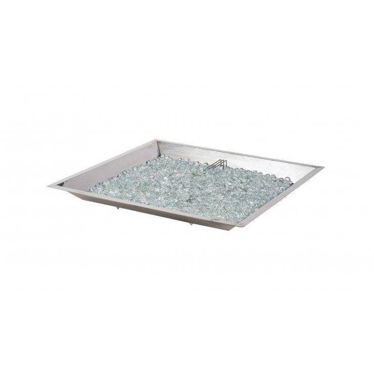 The Outdoor Greatroom 24'' x 24'' Square Crystal Fire Plus Gas Burner with Direct Spark Ignition (NG)
