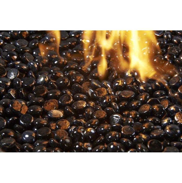 The Outdoor Greatroom Black Large Tempered Fire Glass Diamonds. (5 lb Container)