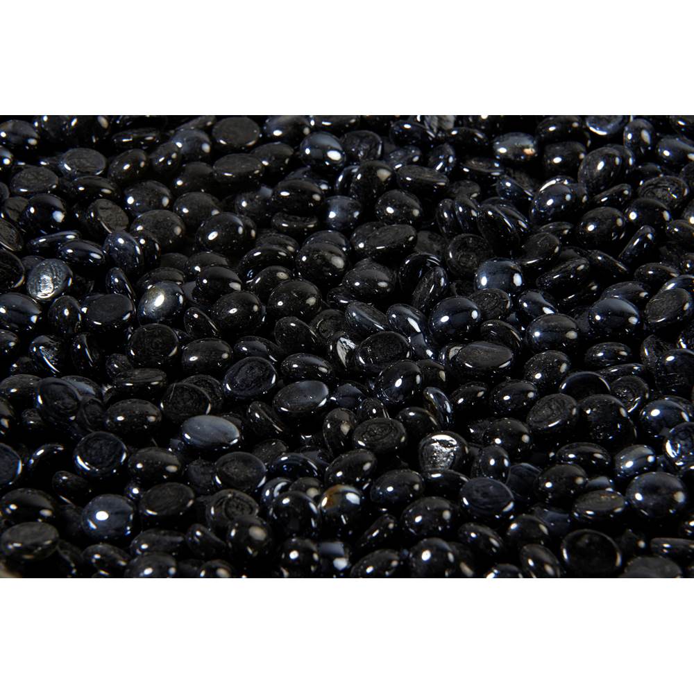 The Outdoor Greatroom Black Onyx Tempered Fire Glass Gems. (5 lb Container)