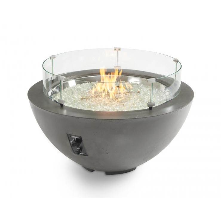 The Outdoor Greatroom Midnight Mist Cove 42'' Round Gas Fire Pit Bowl