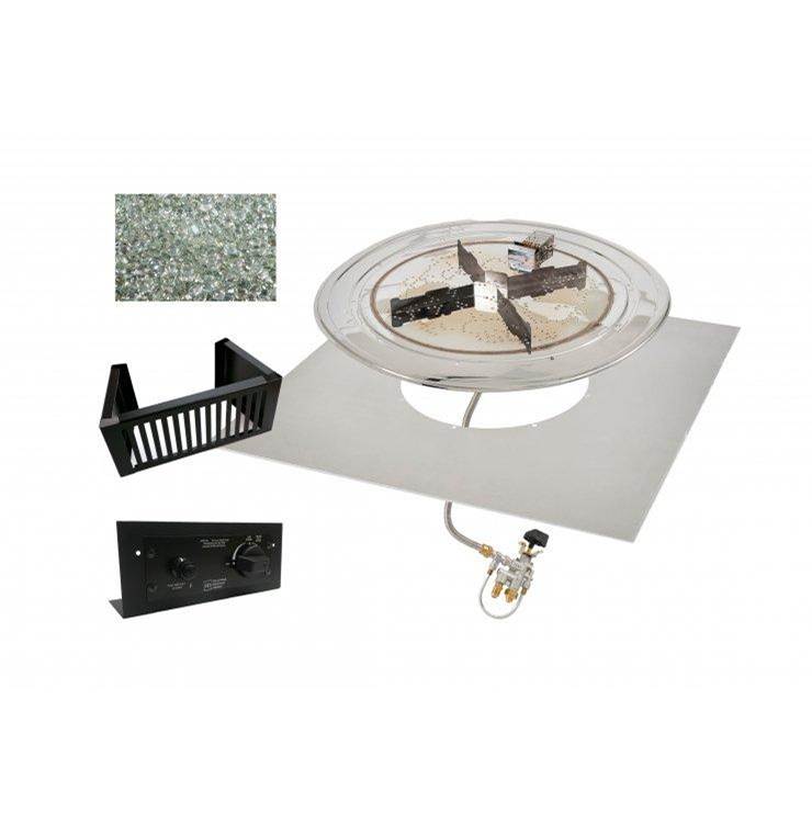 The Outdoor Greatroom 24'' x 24'' Square Do-it-Yourself Crystal Fire Plus Gas Burner Kit