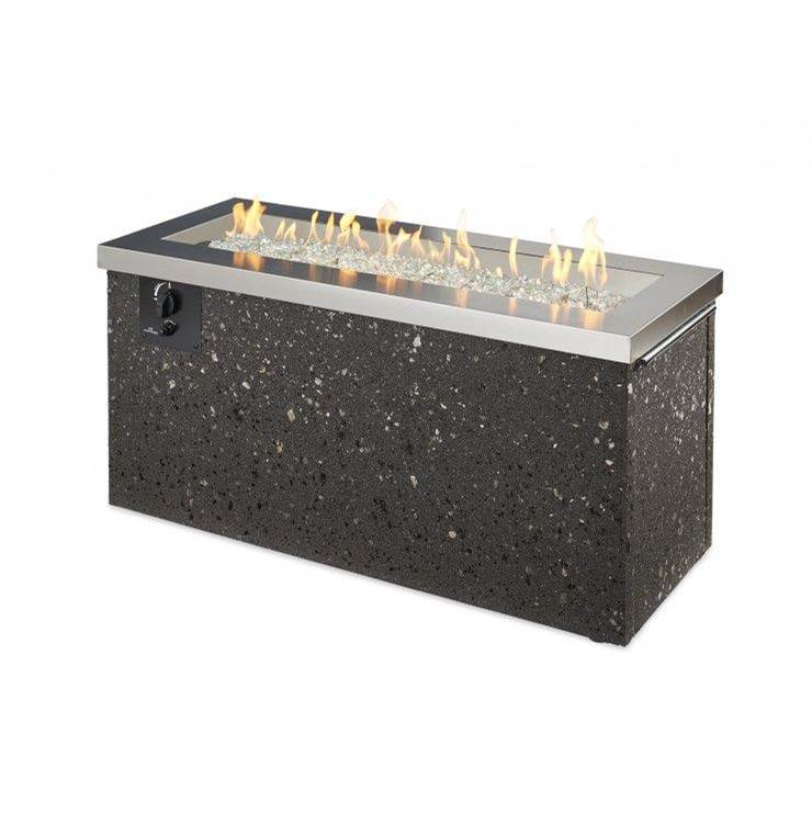 The Outdoor Greatroom Stainless Steel Key Largo Linear Gas Fire Pit Table