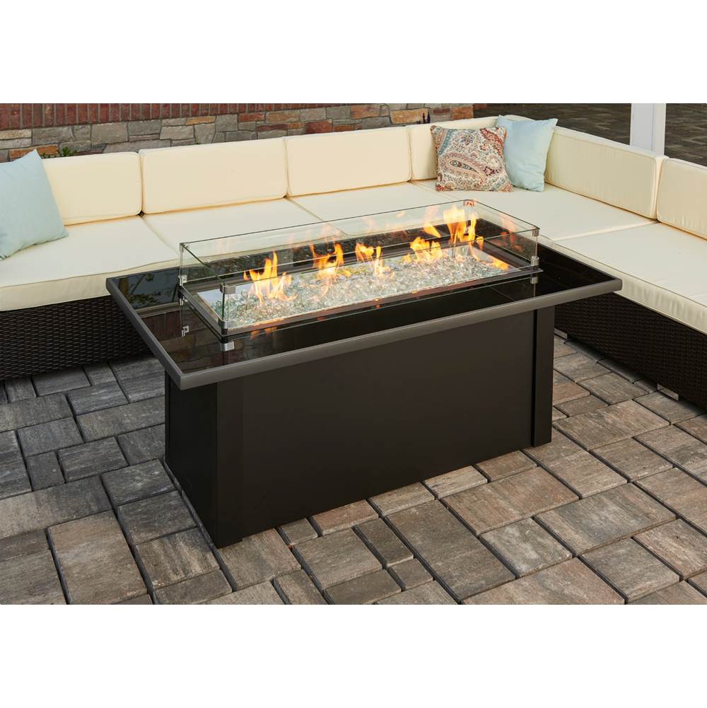 The Outdoor Greatroom Monte Carlo Linear Gas Fire Pit Table