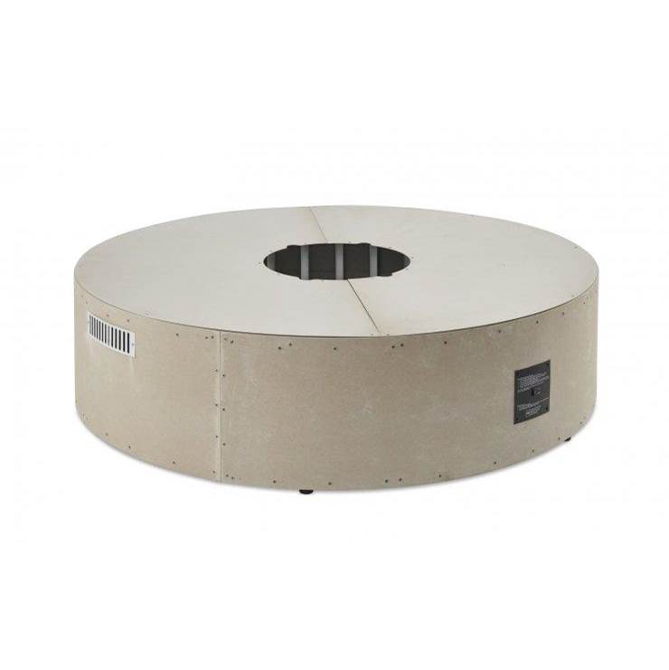 The Outdoor Greatroom 48'' Round Ready-to-Finish Fire Pit Table Base w/Aluminum Top, BI28 burner, 2 vents, VCSV-CP  control panel.