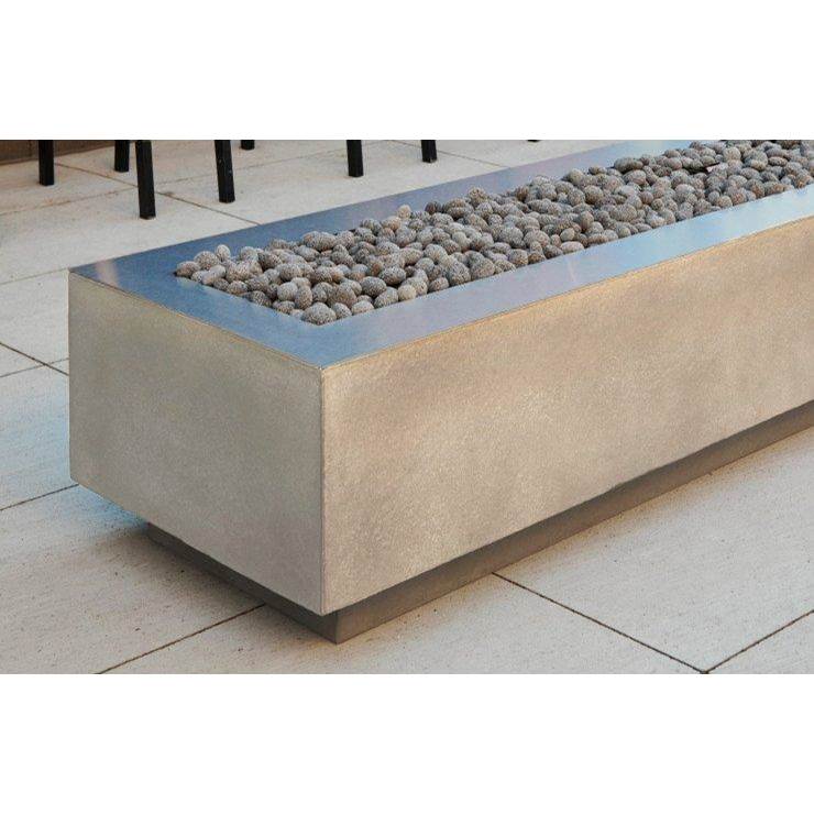 The Outdoor Greatroom 72'' Stainless Steel Top for Cove 72'' Linear Gas Fire Pit Table