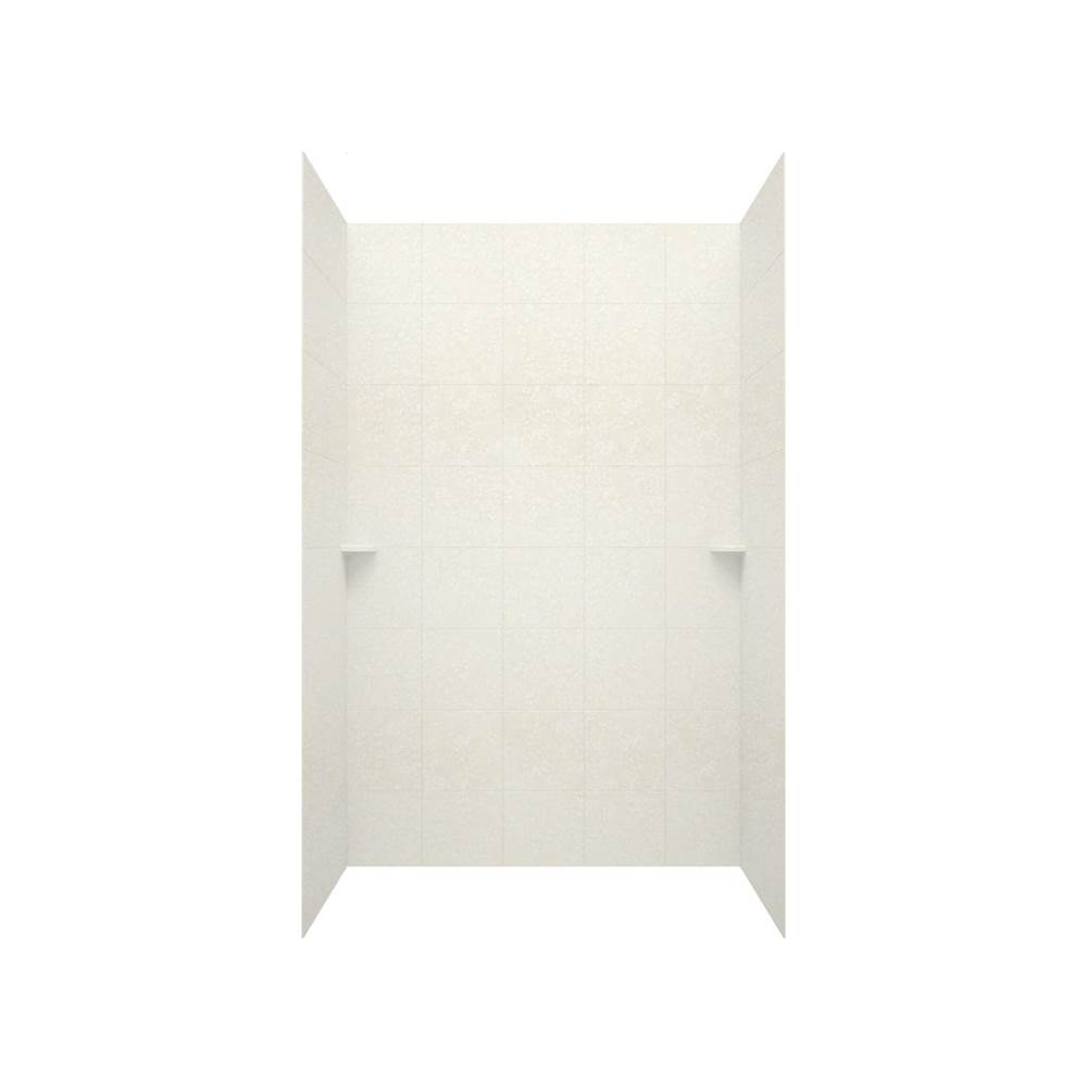 Swan SQMK72-3636 36 x 36 x 72 Swanstone® Square Tile Glue up Tub Wall Kit in Tahiti White
