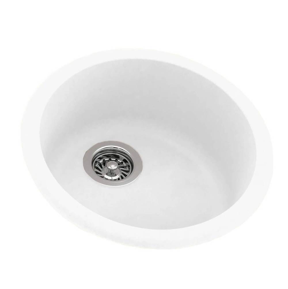 Swan USRB-18 Swanstone® Undermount Round Bowl Sink in Ice