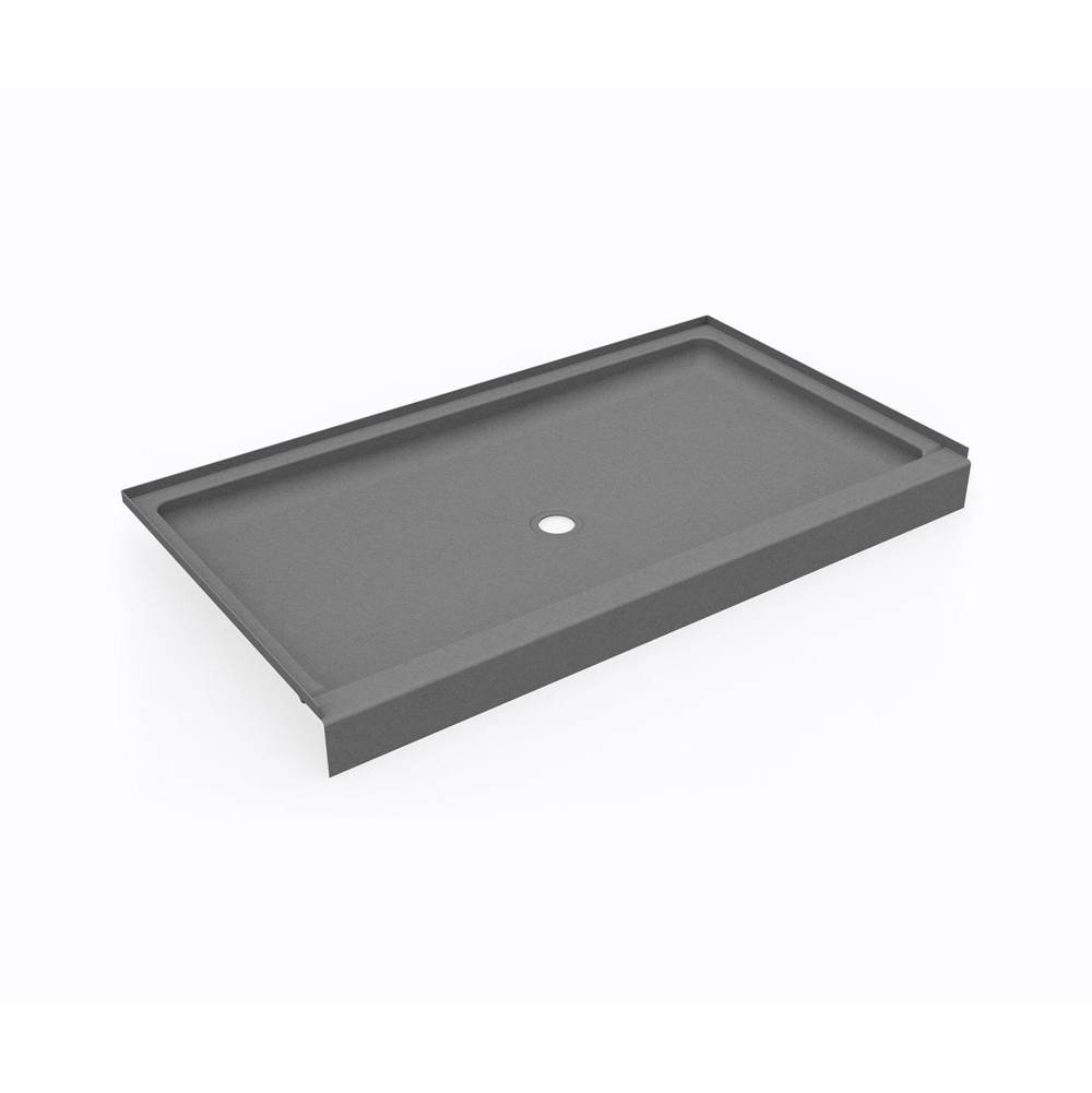 Swan SS-3460 34 x 60 Swanstone® Alcove Shower Pan with Center Drain Ash Gray