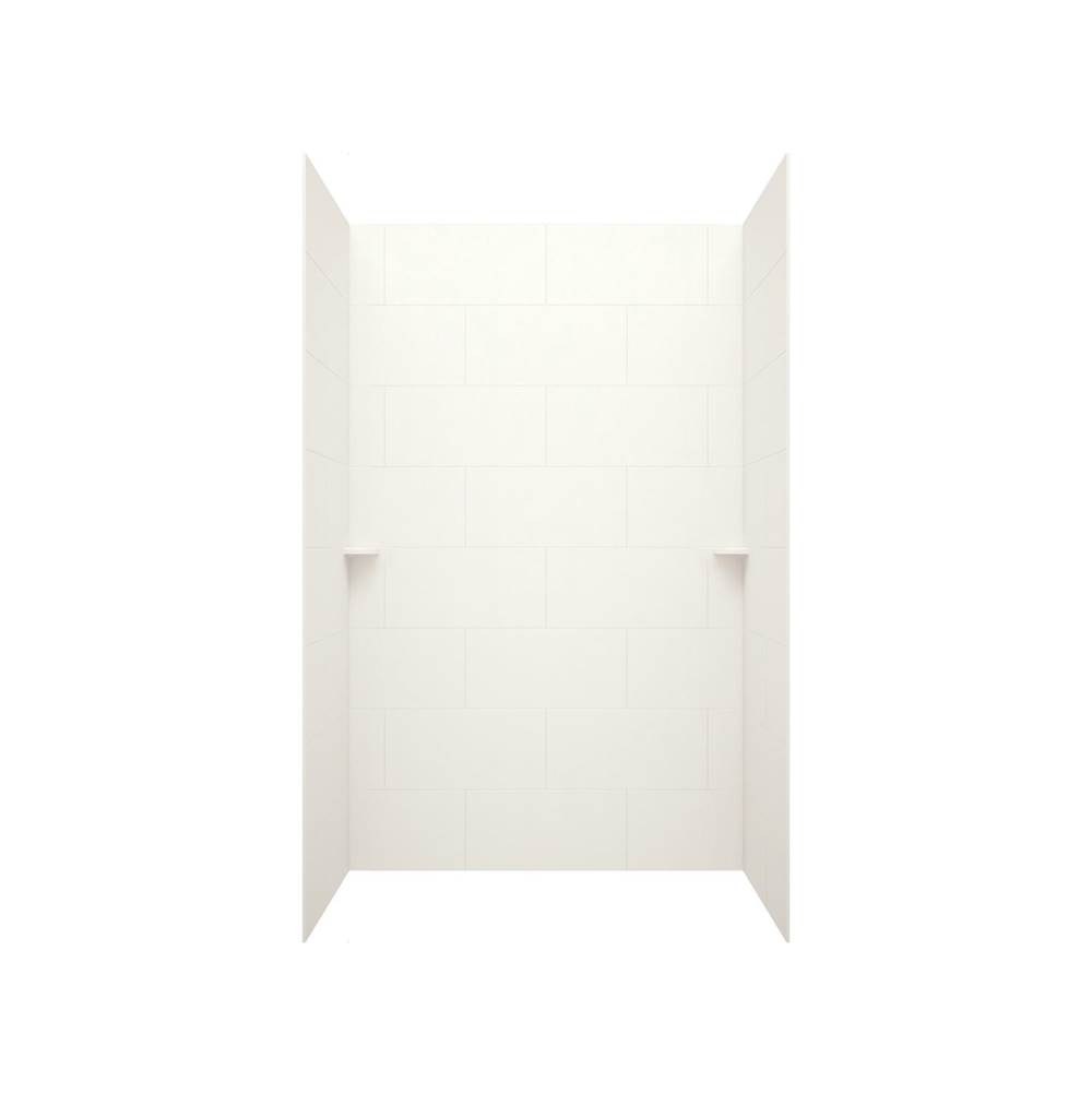 Swan TSMK84-3462 34 x 62 x 84 Swanstone® Traditional Subway Tile Glue up Shower Wall Kit in Bisque