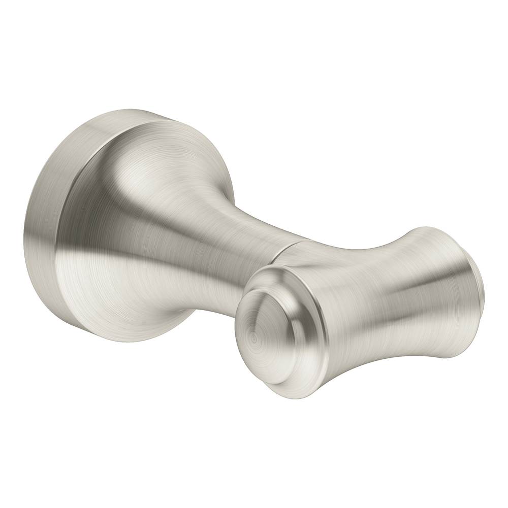 Symmons Degas Wall-Mounted Double Robe Hook in Satin Nickel