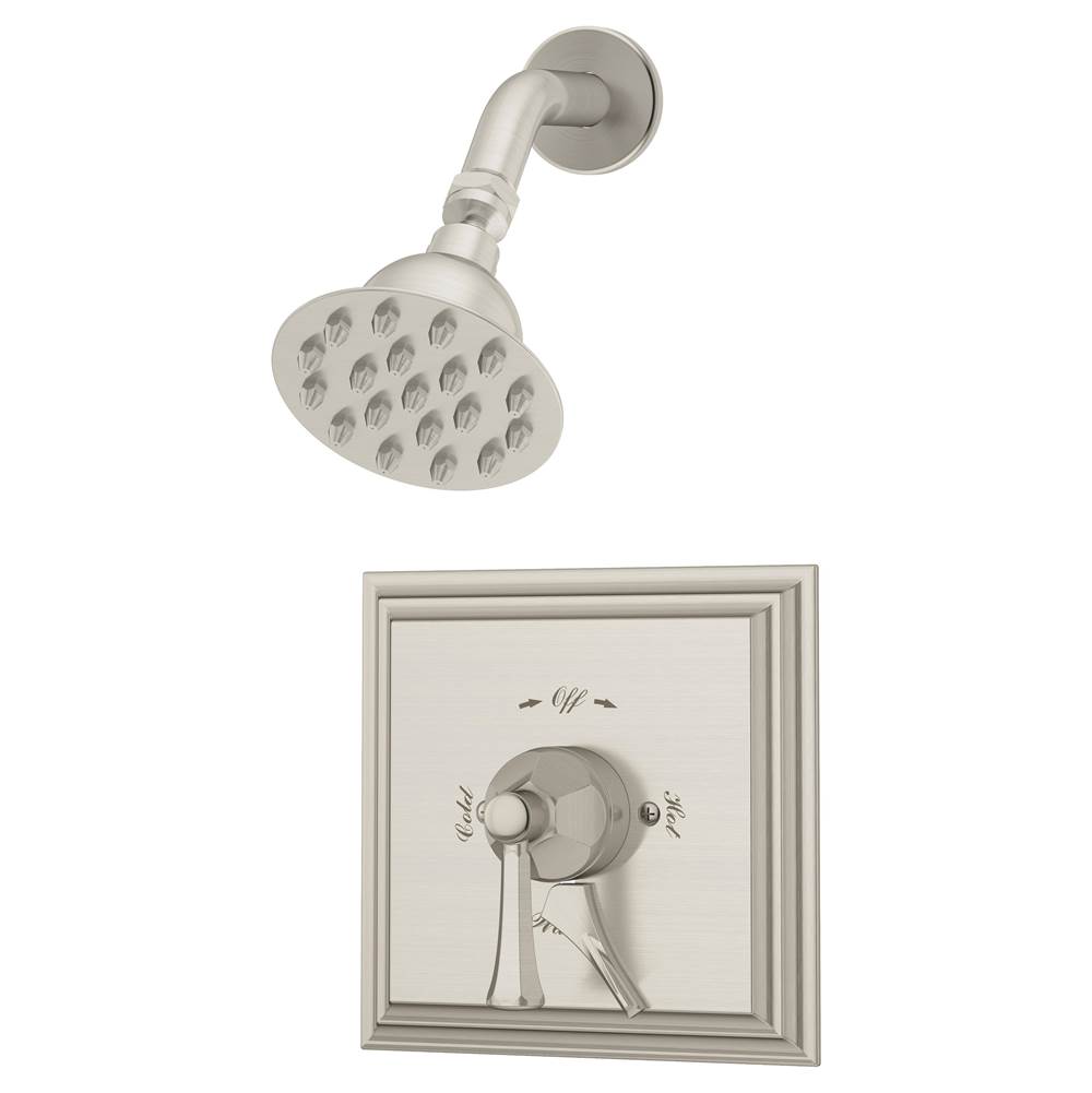 Symmons Canterbury Single Handle 1-Spray Shower Trim in Satin Nickel - 1.5 GPM (Valve Not Included)