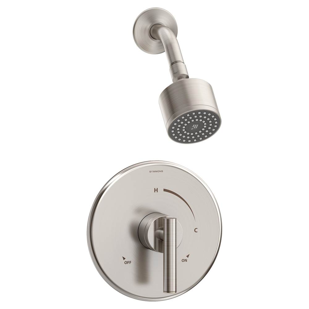 Symmons Dia Single Handle 1-Spray Shower Trim with Solid Brass Escutcheon in Satin Nickel - 1.5 GPM (Valve Not Included)