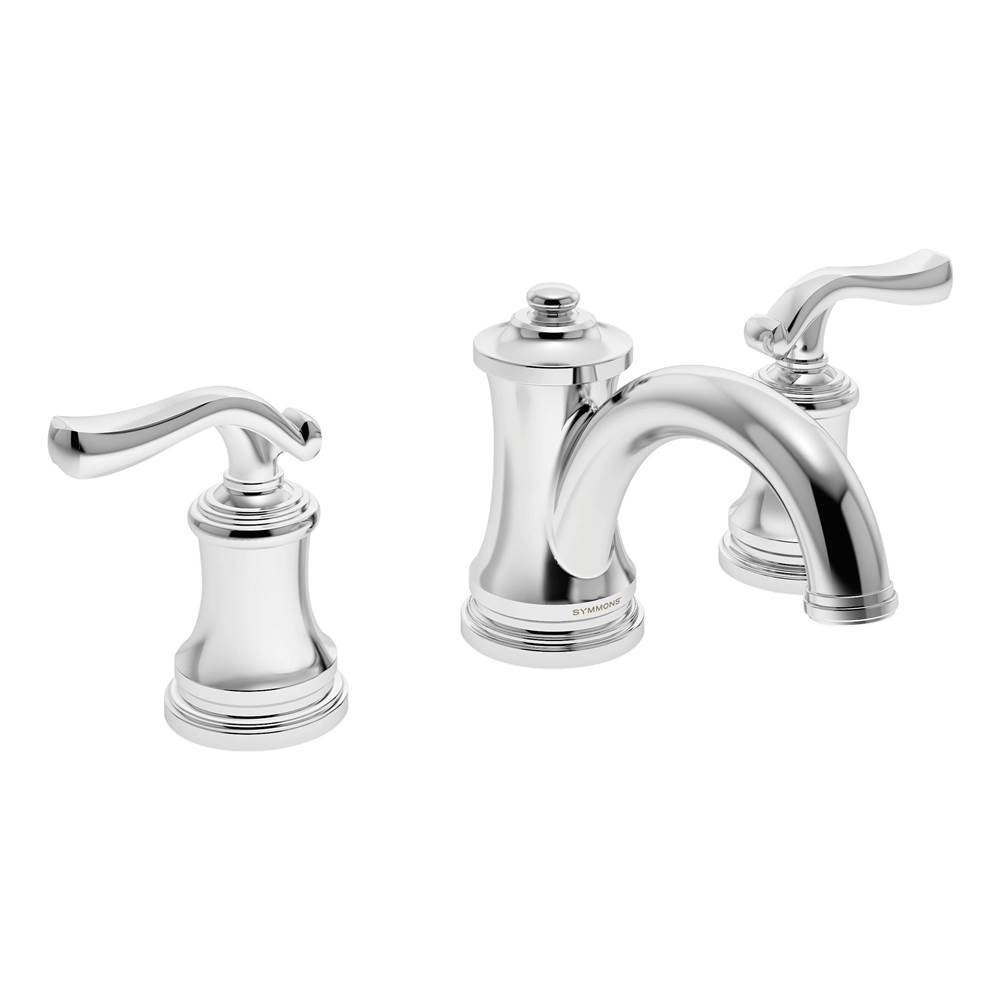 Symmons Winslet Widespread 2-Handle Bathroom Faucet with Drain Assembly in Polished Chrome (1.0 GPM)