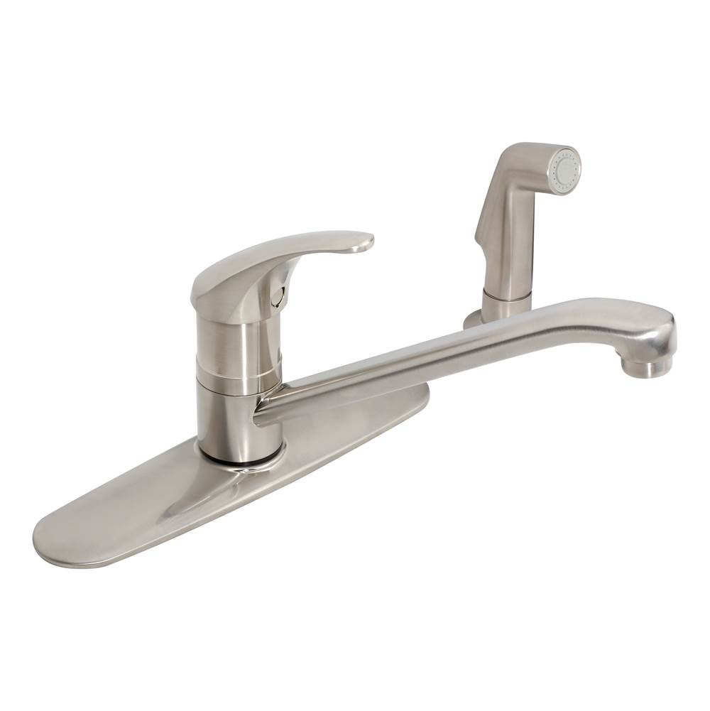 Symmons Origins Single-Handle Kitchen Faucet with Side Sprayer in Satin Nickel (1.5 GPM)