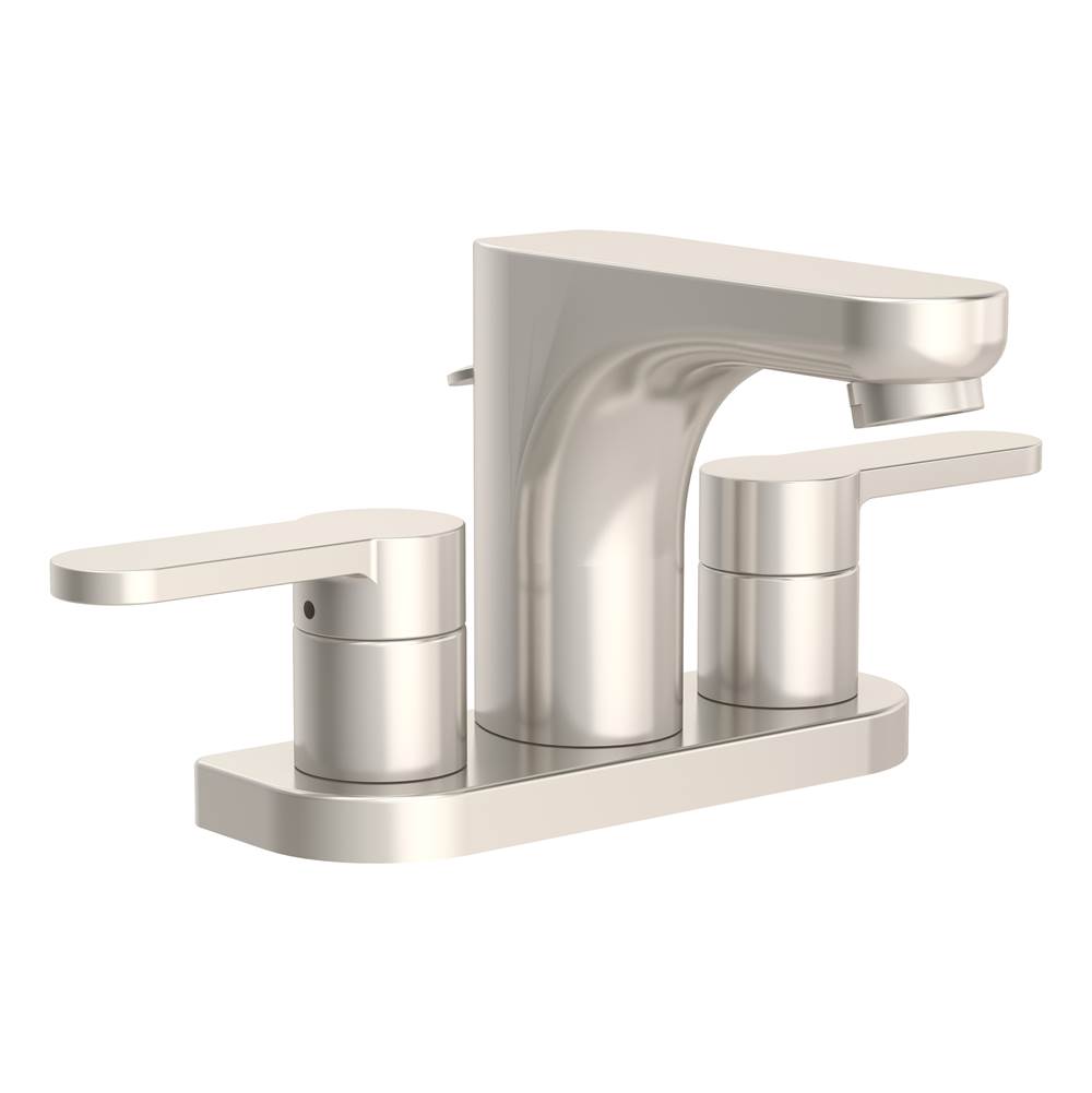 Symmons Identity 4 in. Centerset 2-Handle Bathroom Faucet with Drain Assembly in Satin Nickel (1.5 GPM)