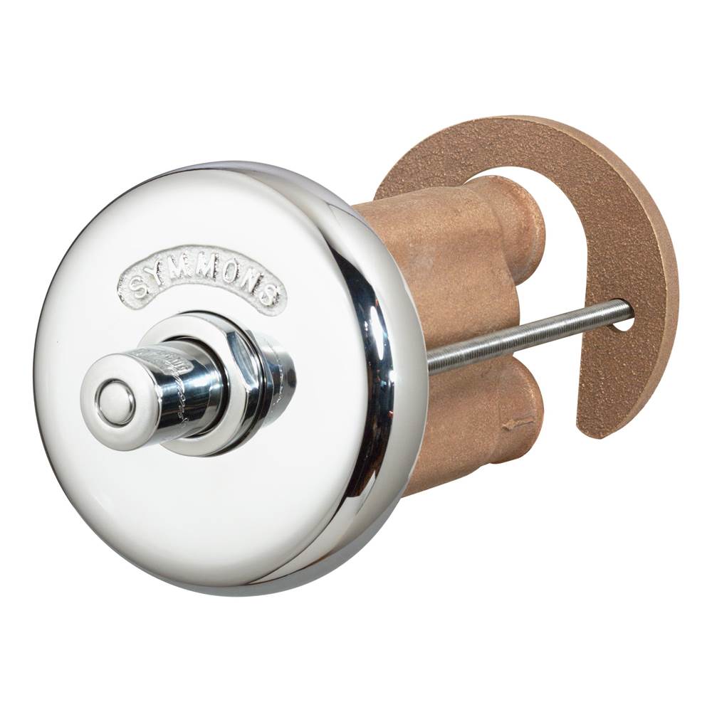 Symmons Showeroff Single Push-Button Metering Valve Trim with Rear Mounting Escutcheon (Valve Not Included)