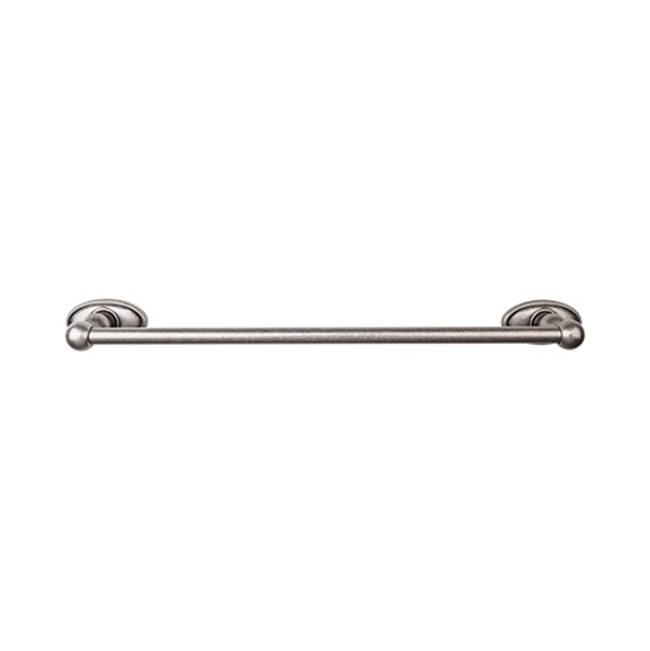 Top Knobs Edwardian Bath Towel Bar 24 In. Single - Oval Backplate Antique Pewter
