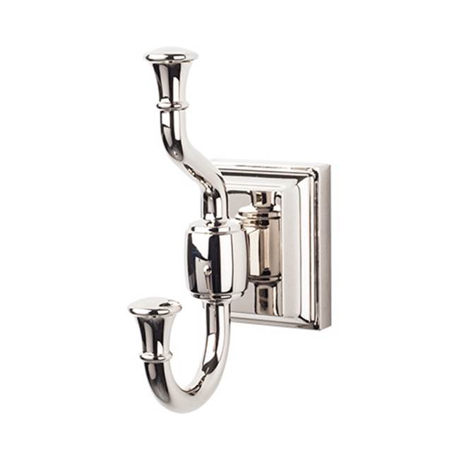 Top Knobs Stratton Bath Double Hook  Polished Nickel