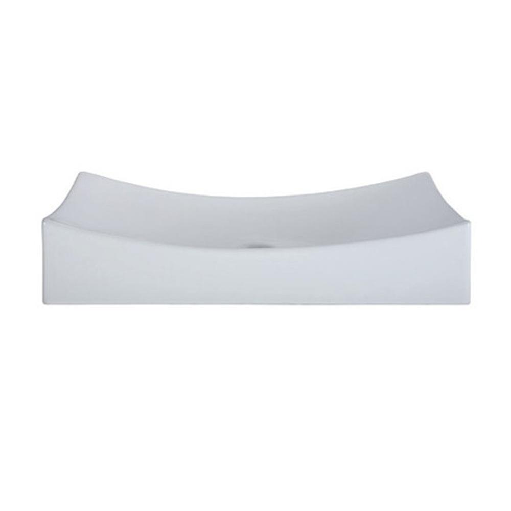 Ryvyr Vitreous China Rectangle Vessel Sink - White 26 inch